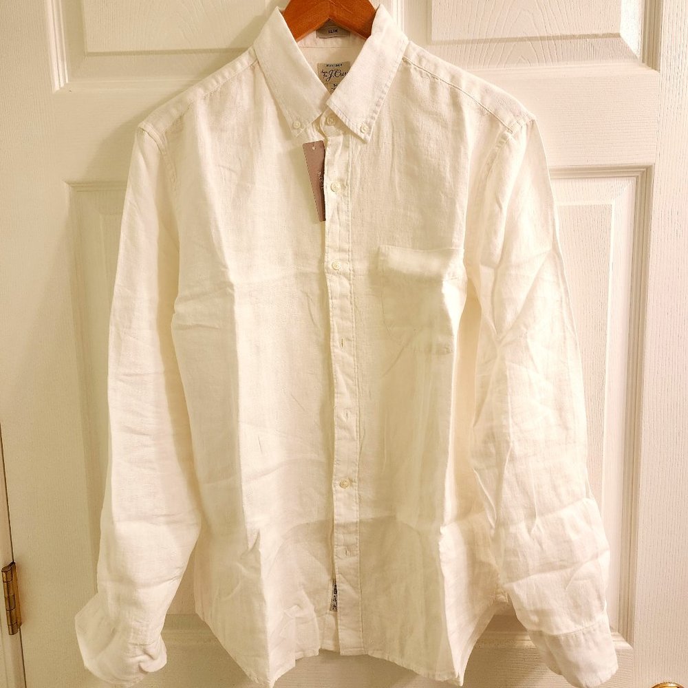 NWT J. Crew Slim Baird McNutt Irish linen shirt